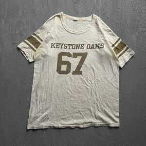 Vintage‎  Keystone Oaks Shirt Large White 1960s Velva Sheen
